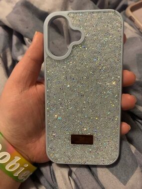 Swarovski Glitter Light Blue Protective IPhone 16 case